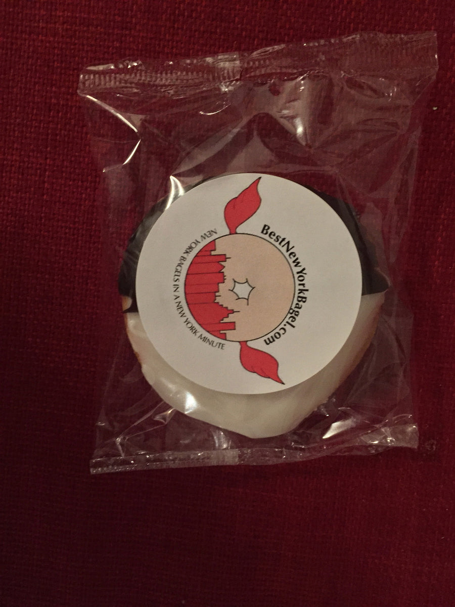 (Sticker Mounted) Mini Black & White Cookies 1 Dozen  3" Individually wrapped 1.5 Ounce Each Cookie