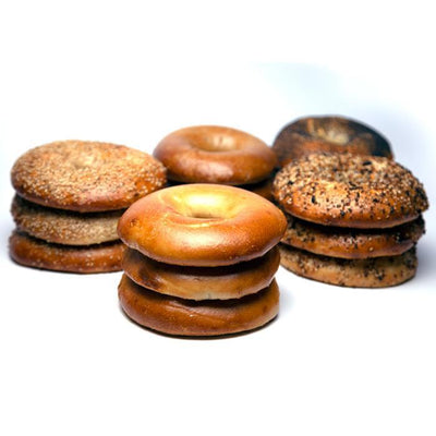 12 Kosher New York FLAT Bagels (1 Dozen)